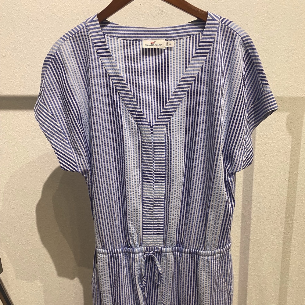 Vineyard Vines Ombre Seersucker Romper Size Medium